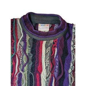 NWOT RARE vintage COOGI multi color/texture sweater size medium.